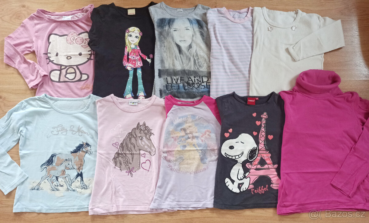Trika dlouhý rukáv dívčí od vel.116-152