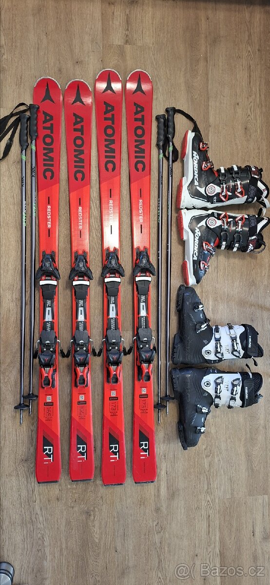 Atomic redster RTI 165, 173 2x set včetně bot