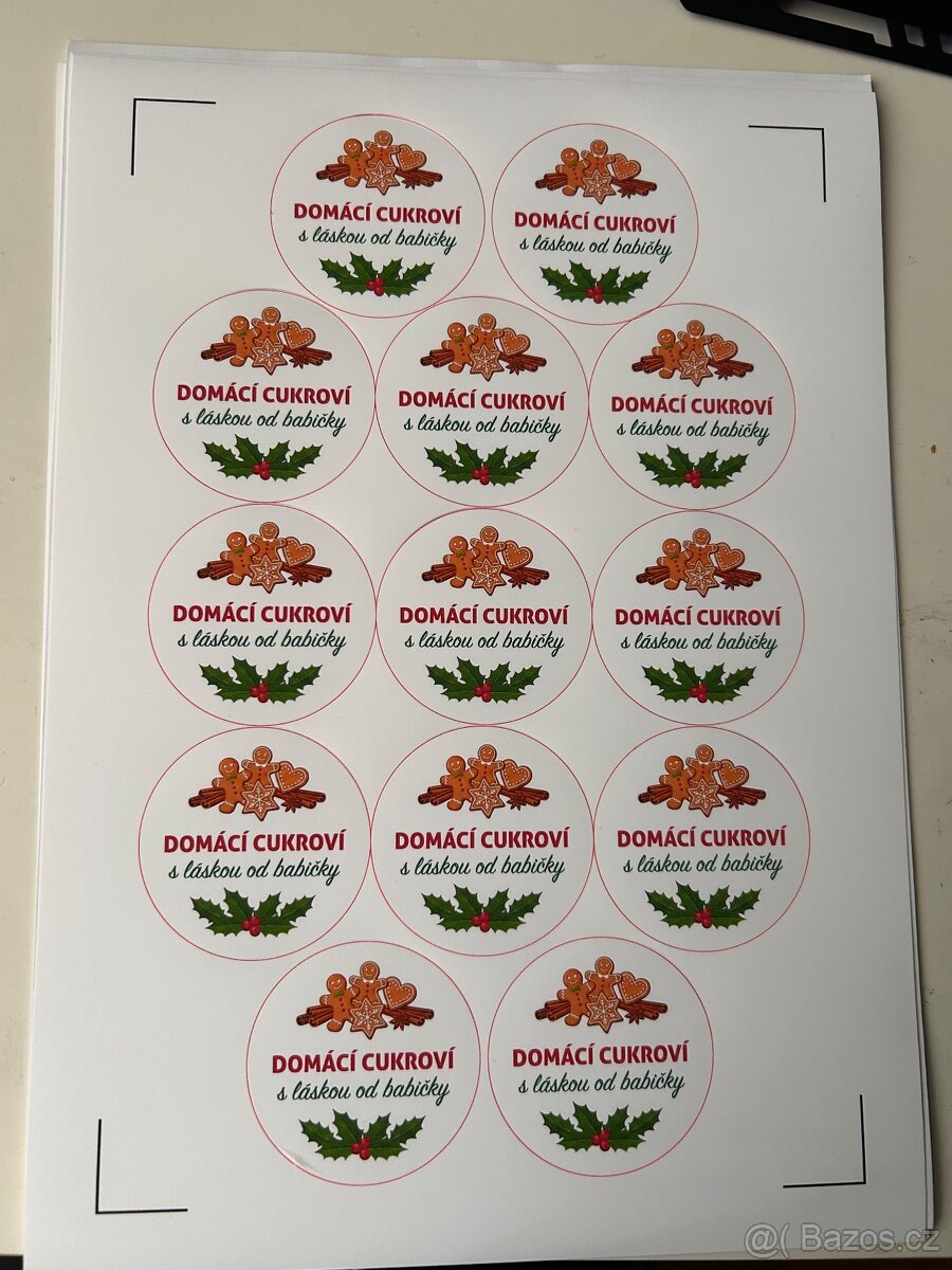 Vlastní Custom vánoční samolepky na míru