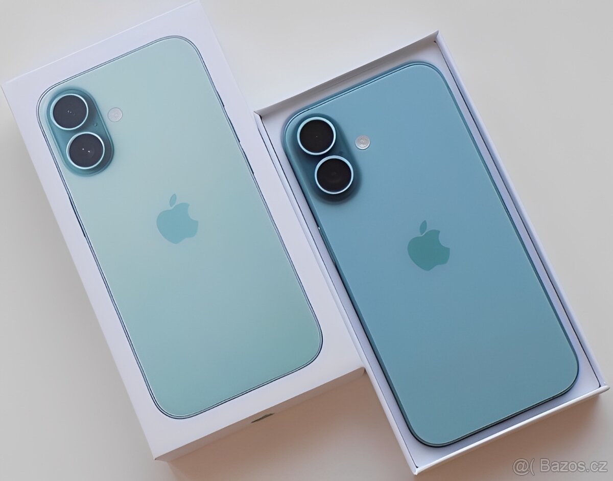 iPhone 16 Teal BATERIE 100% TOP