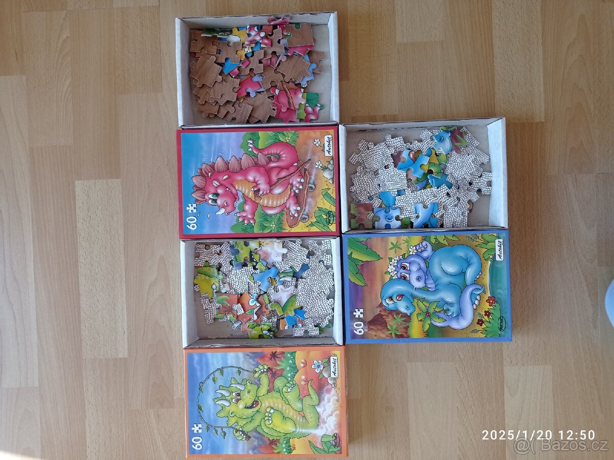 Dětské puzzle od tří let.Cena za všechny tři.