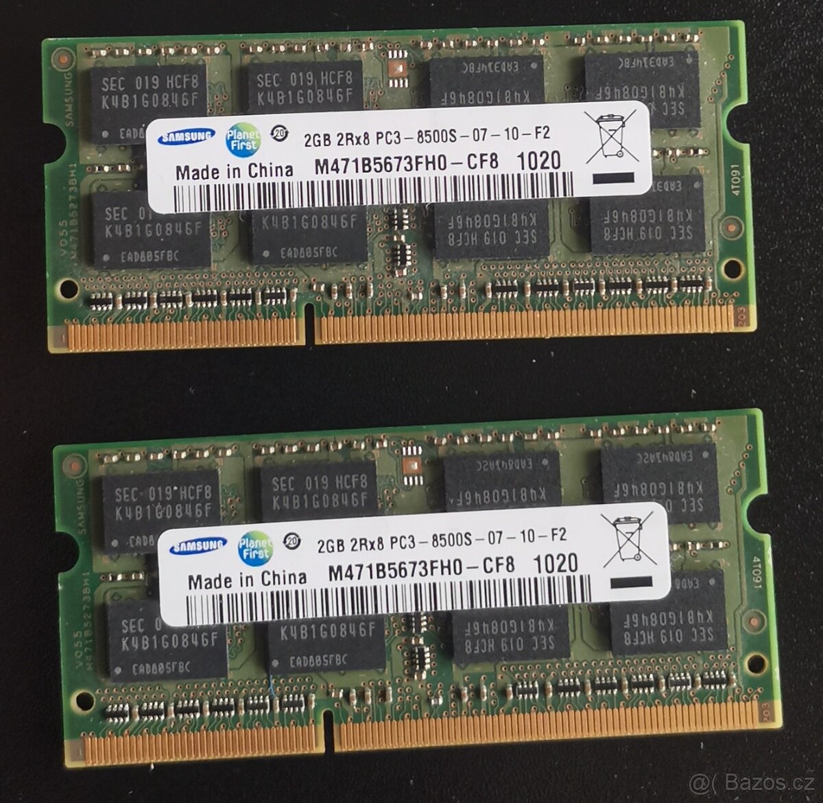 Paměti DDR3 2x2GB  PC3-8500S