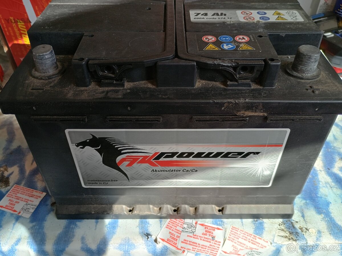 Prodám použitou autobaterii AK Power 74 Ah