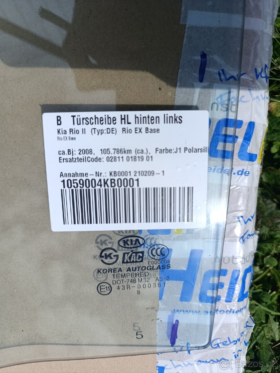 Kia Rio II levé zadní okno