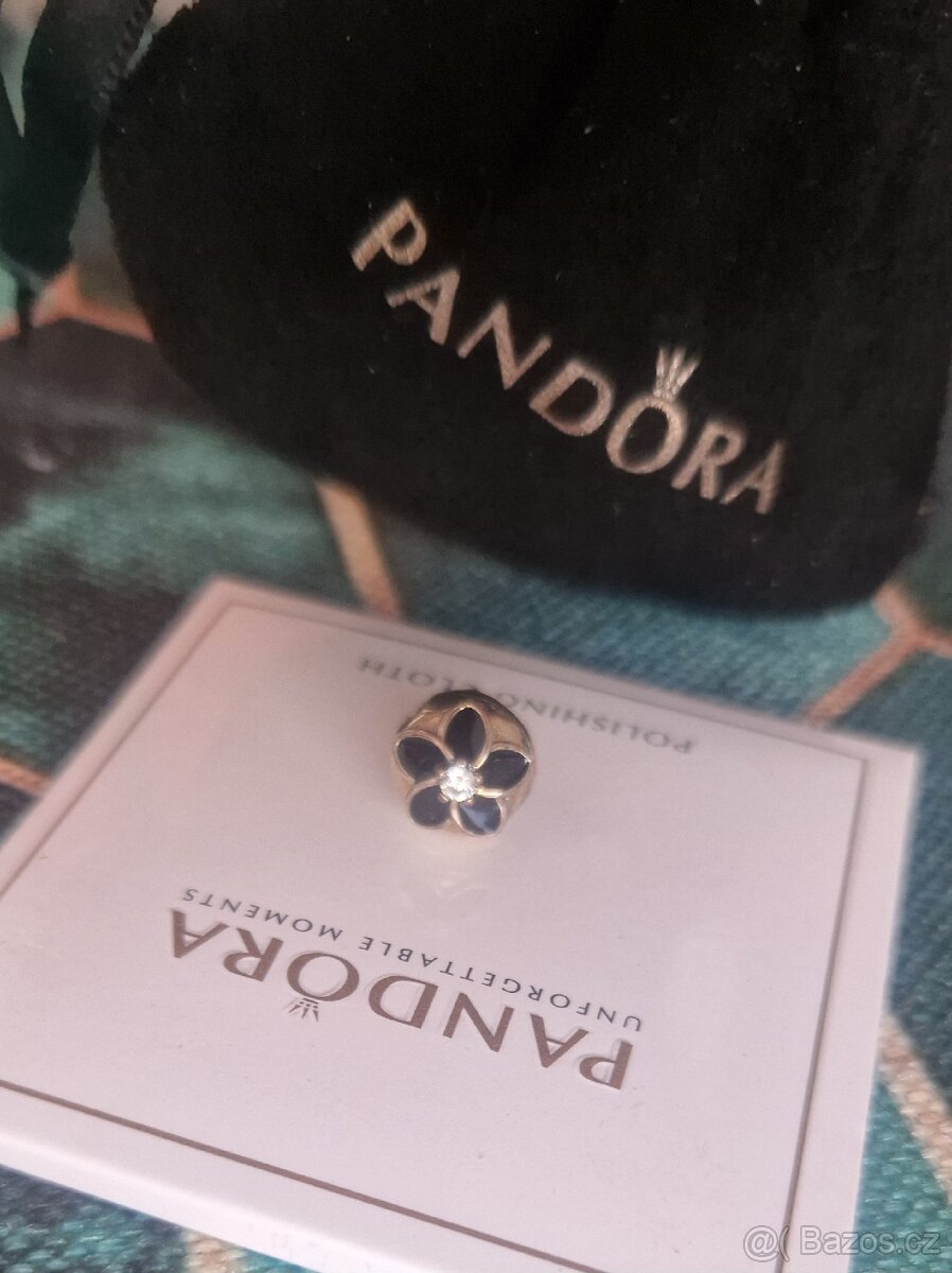 Pandora klip Mystic flower jako nový se zirkonem