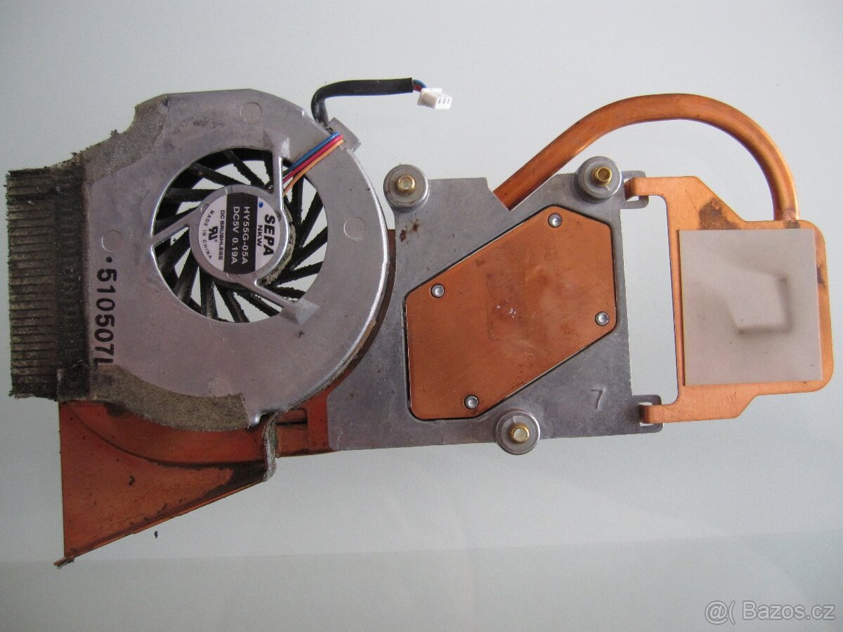 chladič z HY55G-05A s heatpipe