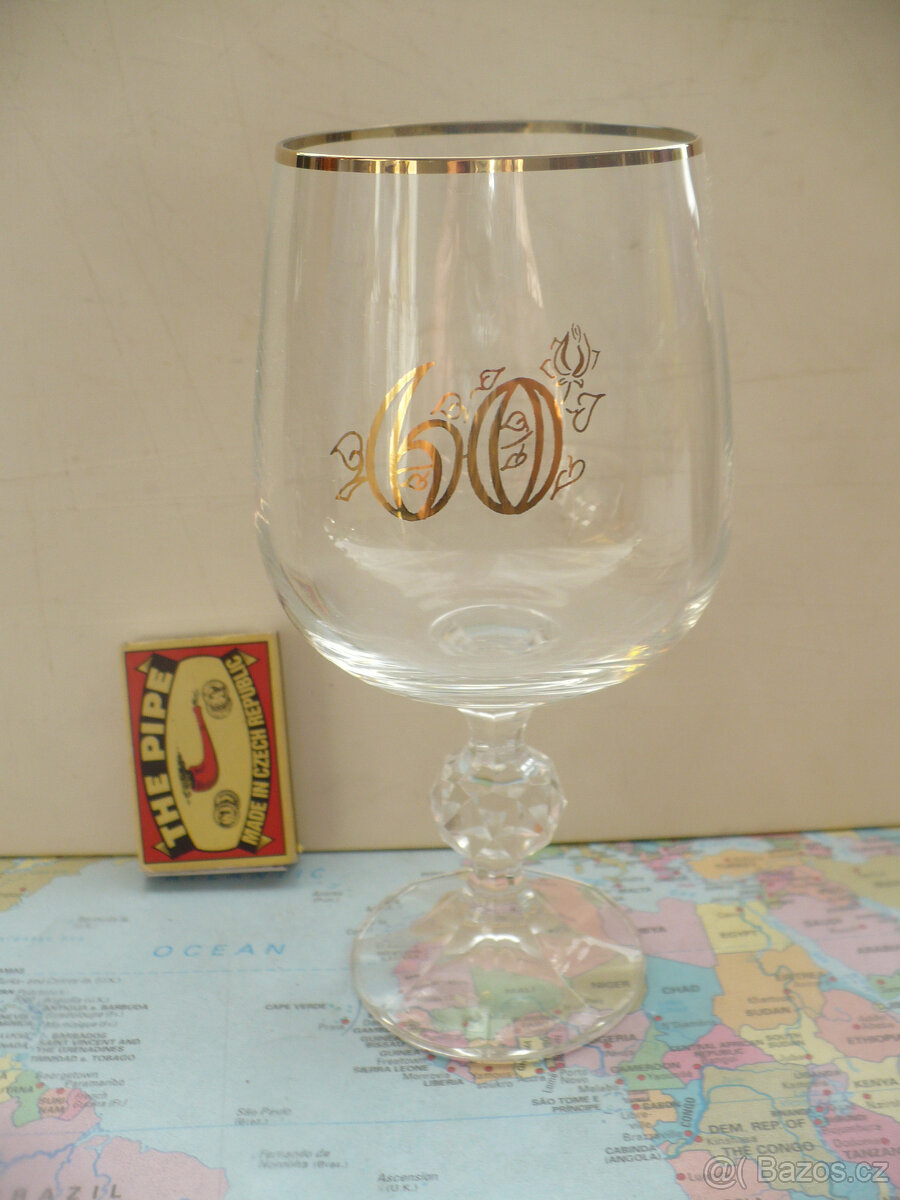Retro sklenička k 60 narozeninám.