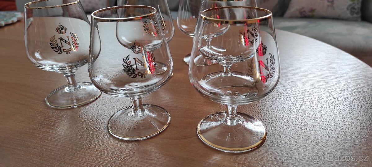 Zdobené skleničky, 6ks - Napoleonky