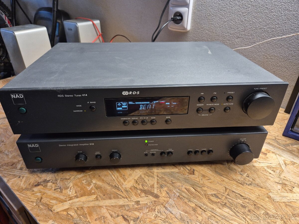 Prodám setavu zesilovače NAD 310 a tuneru NAD 414