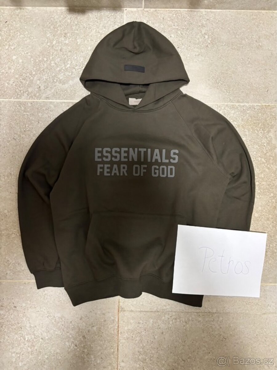 Šedo černá essentials mikina velikosti M