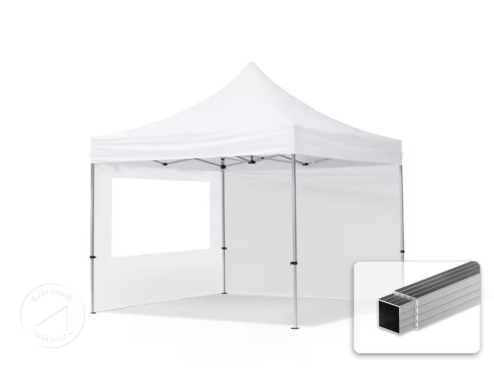 Nůžkový stan 3x3m, 2 bočnice, obal