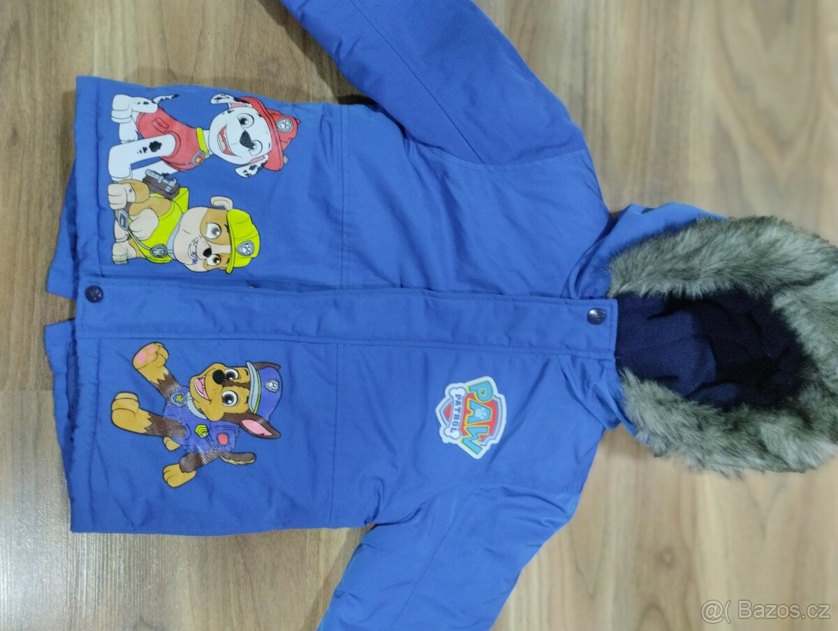 Zimní bunda Tlapková patrola vel.116
