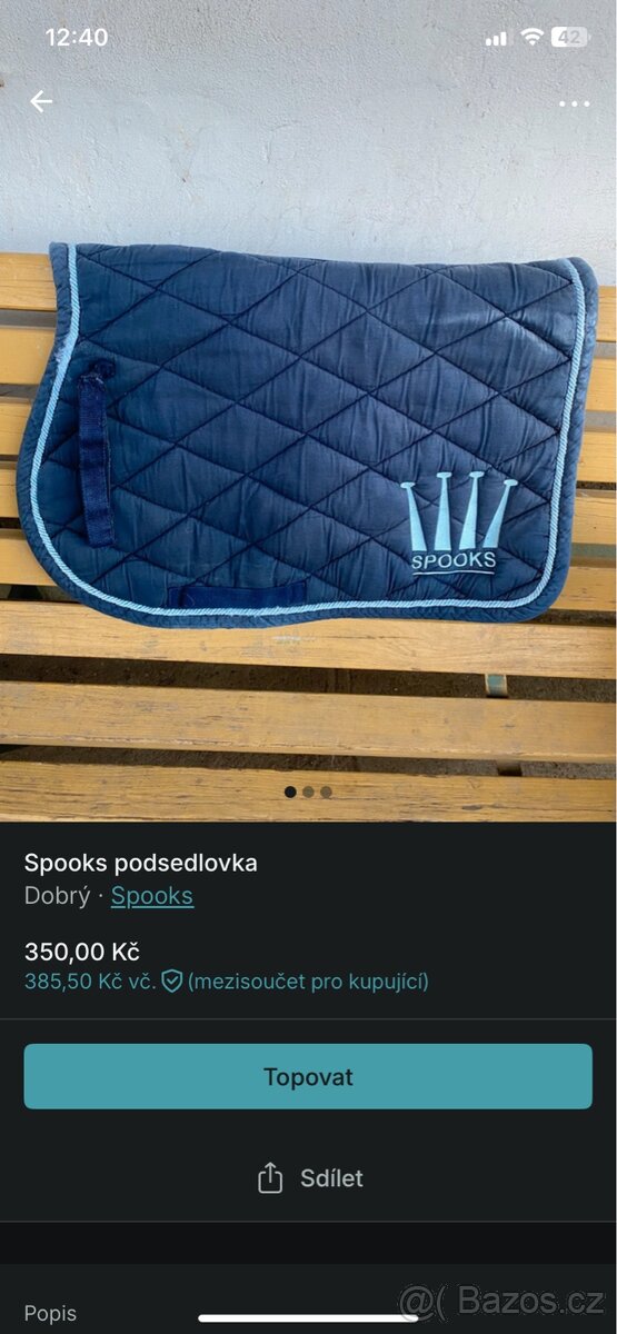 Spooks podsedlová decka
