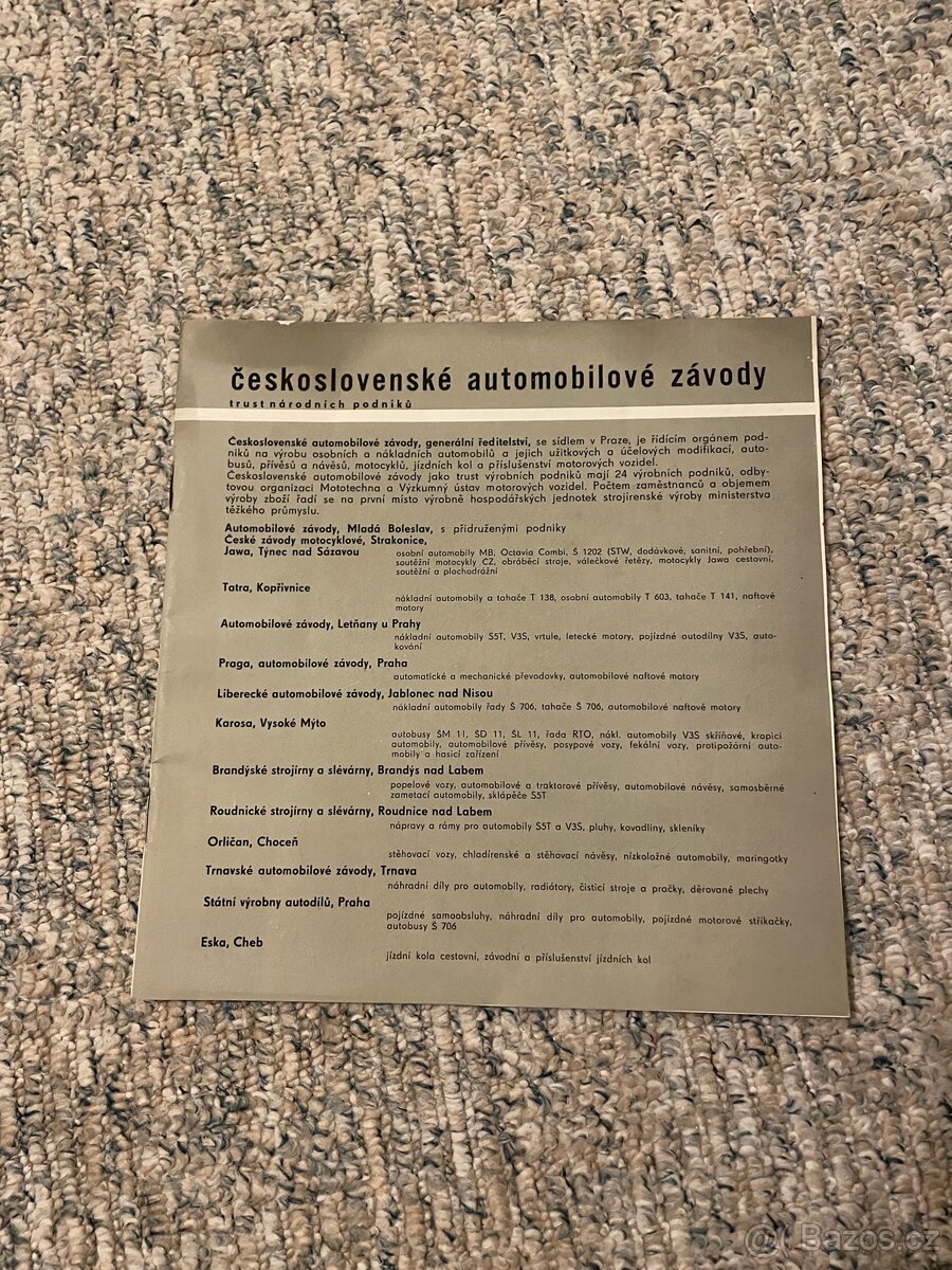 Katalog ČS vozidel a autopříslušenství