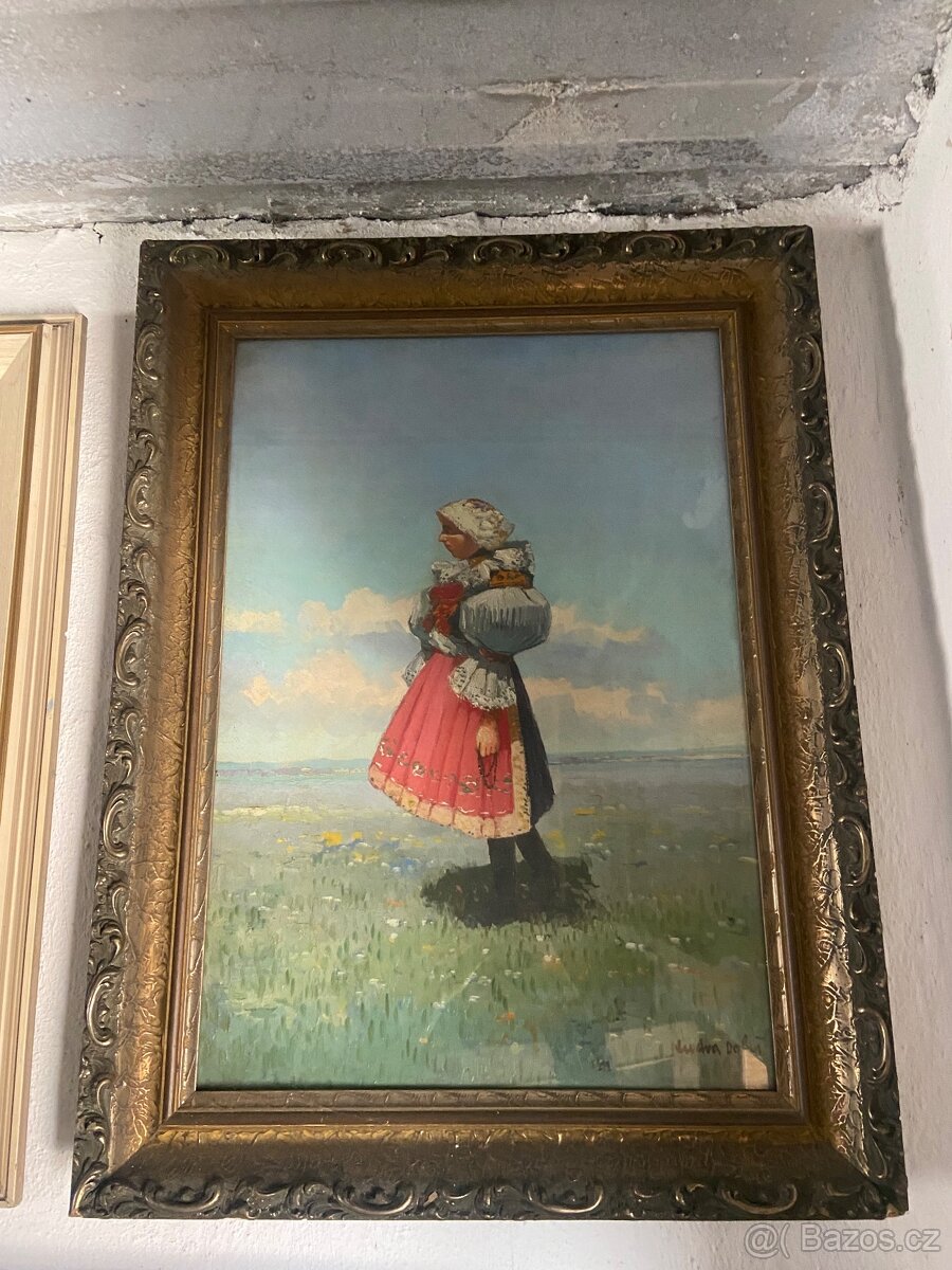 Obraz Ludva Dobeš Dívka v Kroji