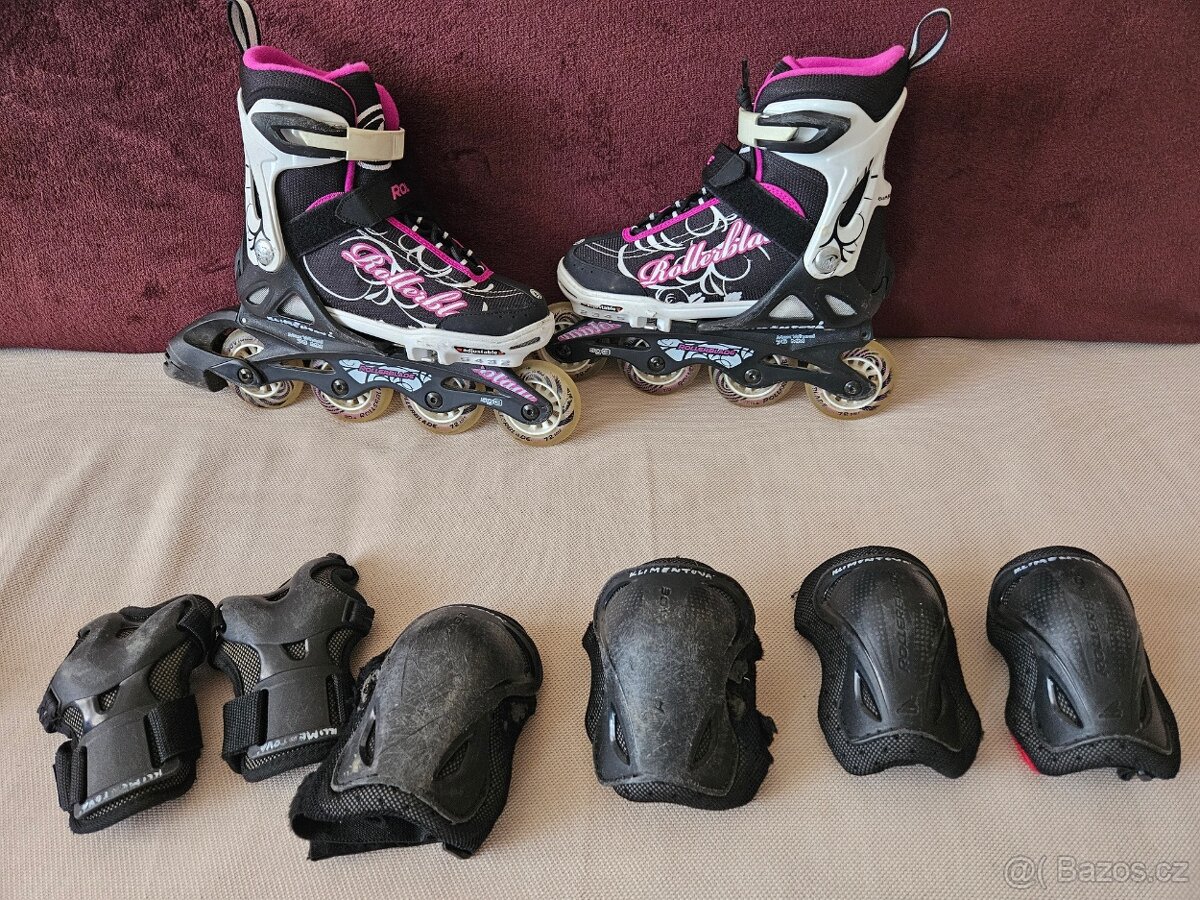 dívčí kolečkové rostoucí brusle Rollerblade, vel. 33-36,5