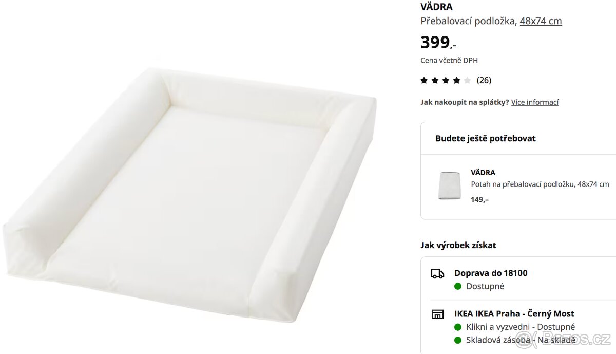 přebalovací podložka