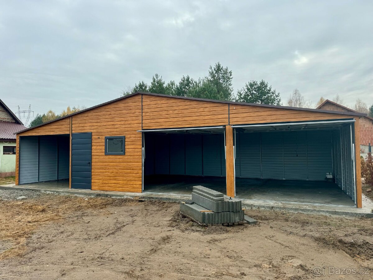 Moderní plechová garáž 12x6