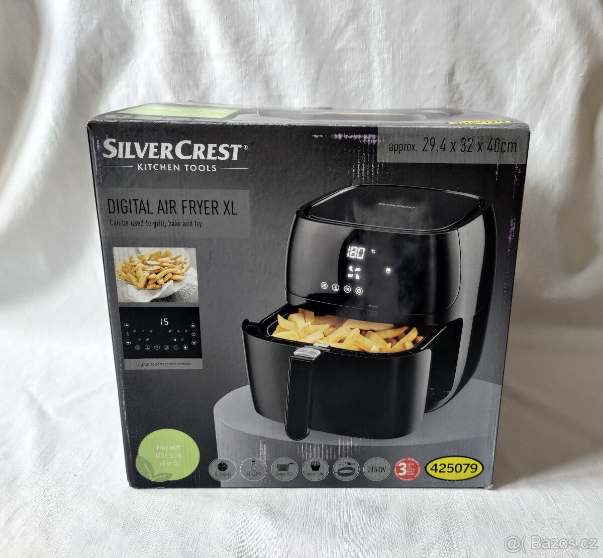 Digitální horkovzdušná fritéza XL; objem 5,2l