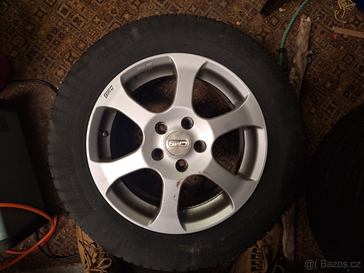 Kola 5x112 R16 + zimní pneu 225/55R16 95H, Continental