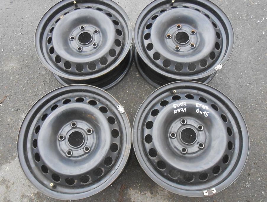 Plechové disky  15",rozteč 5x112,ET 47,šíře 6J, střed 57,1