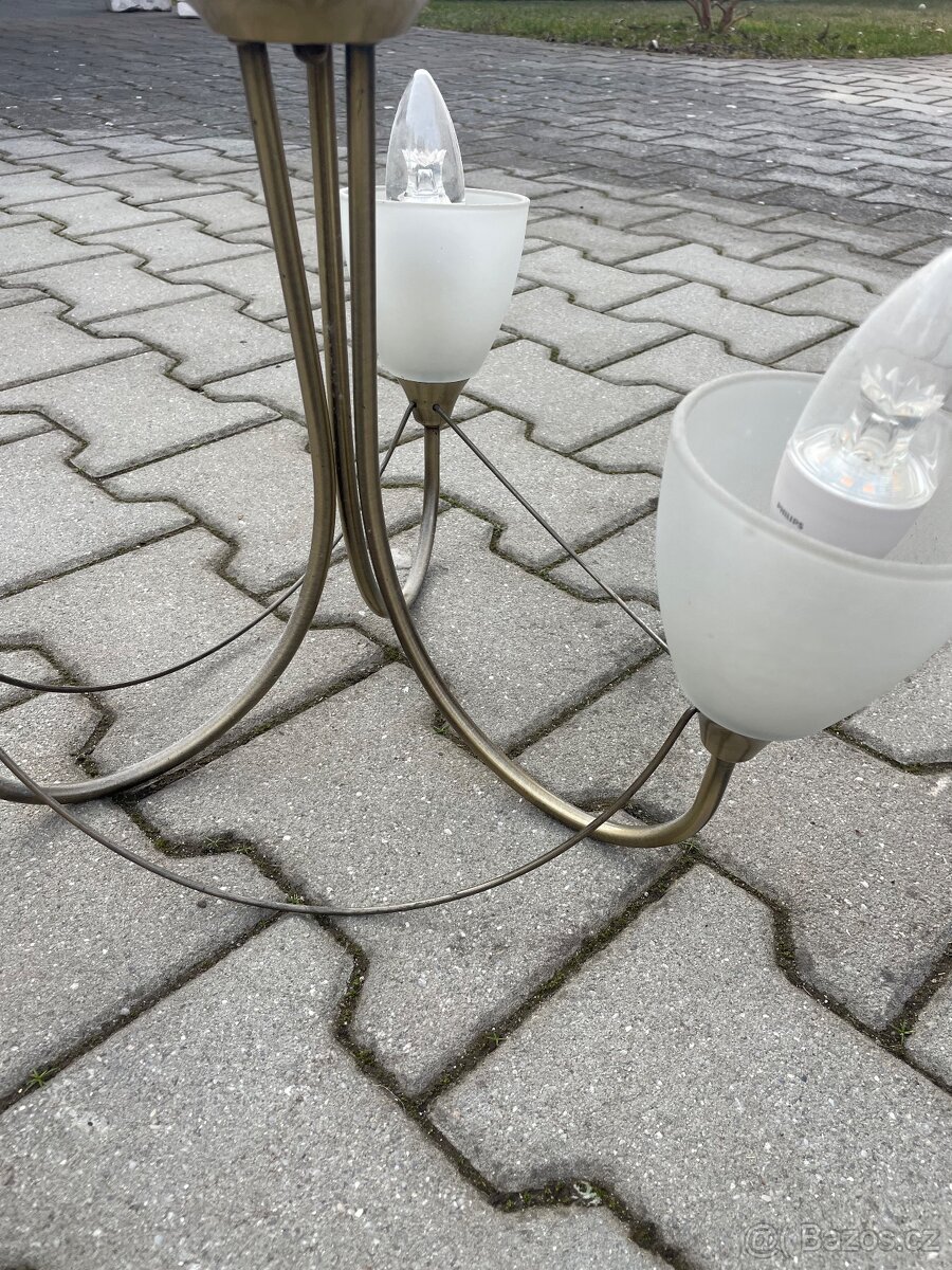 2x Lustry se stmívači a LED žárovkami