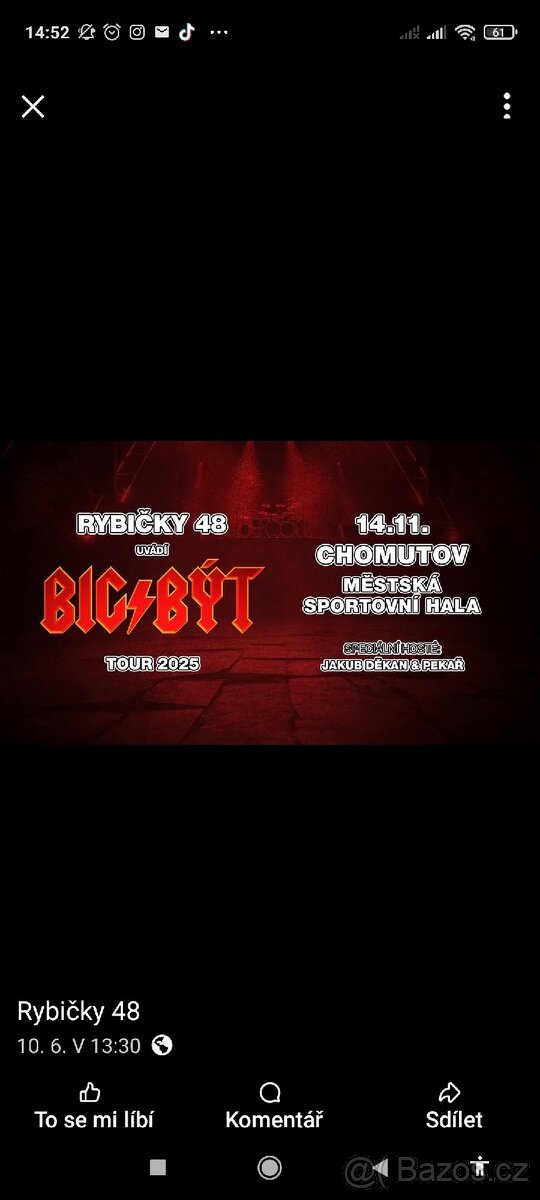 Vstupenky na Rybičky 48 v Chomutově