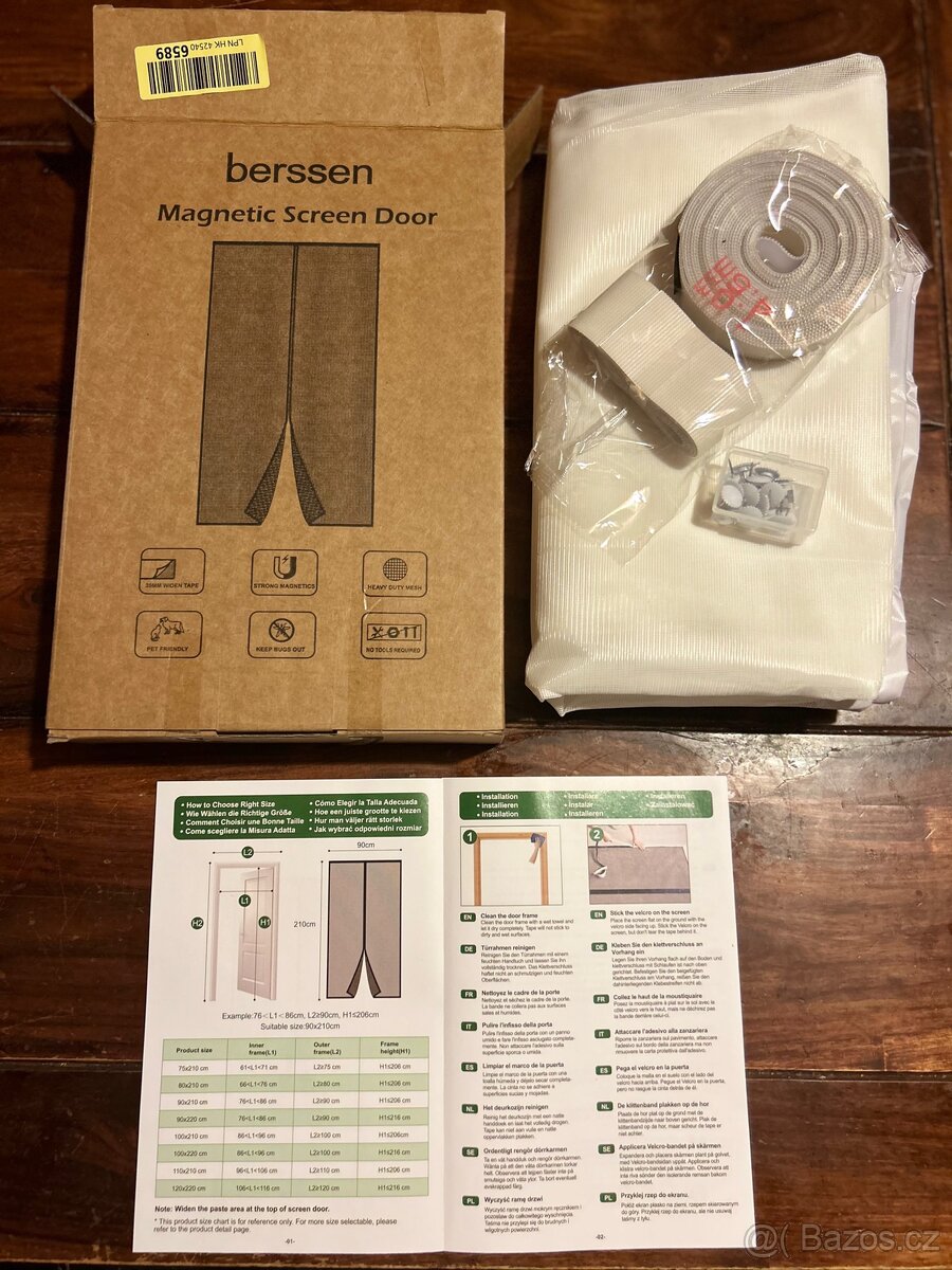 Síťka/ moskytiéra proti hmyzu do dveří magnetická