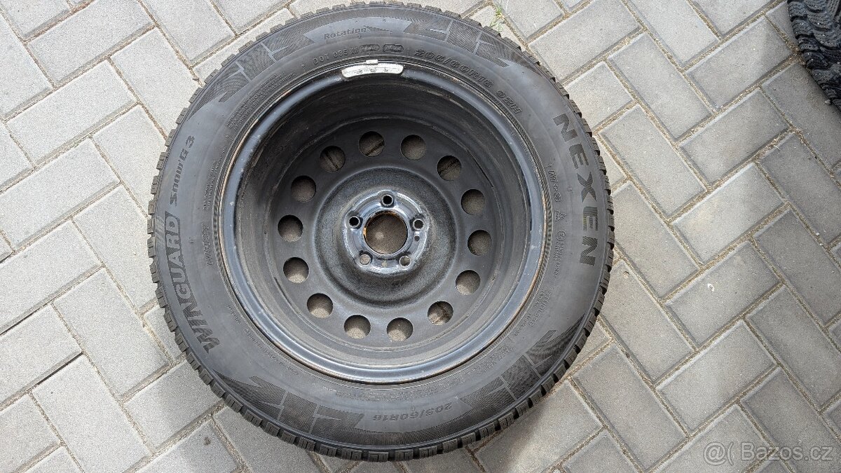 Zimní kola 205/60R16 NEXEN + disky,Citroën/Peugeot/Fiat/Toyo