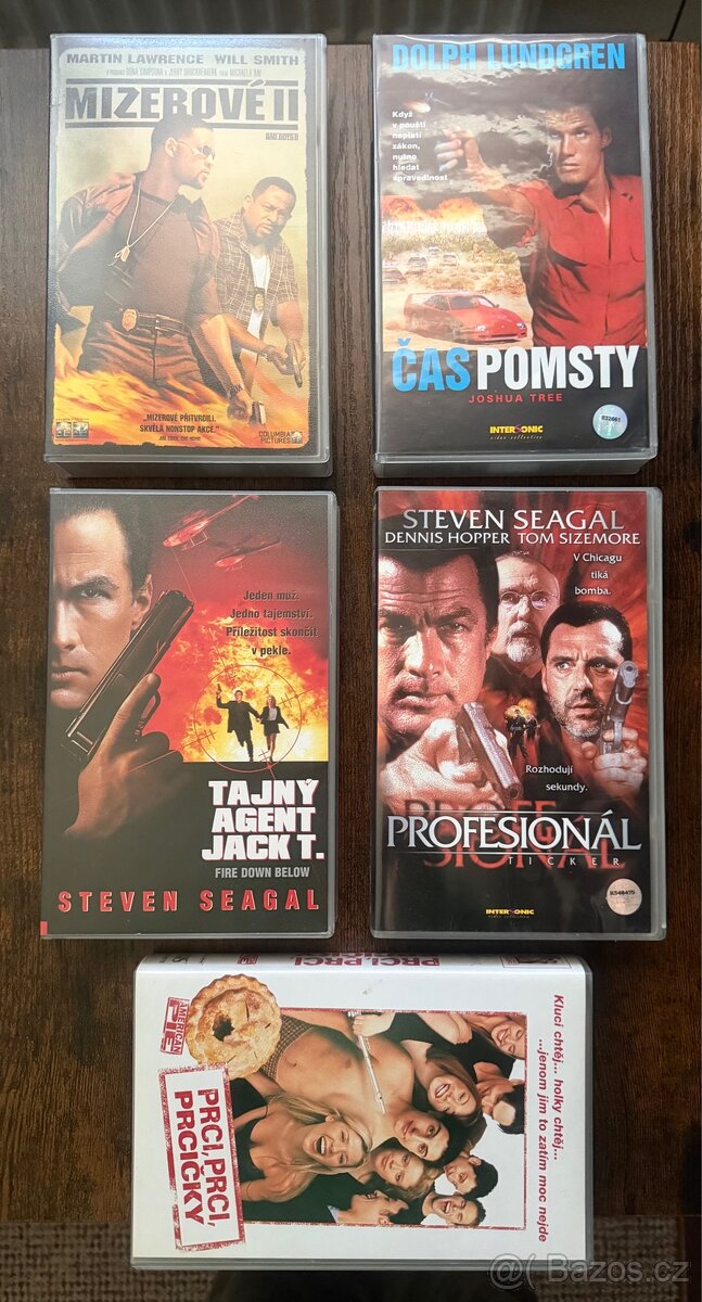 VHS videokazety - original - sada 5 kusů