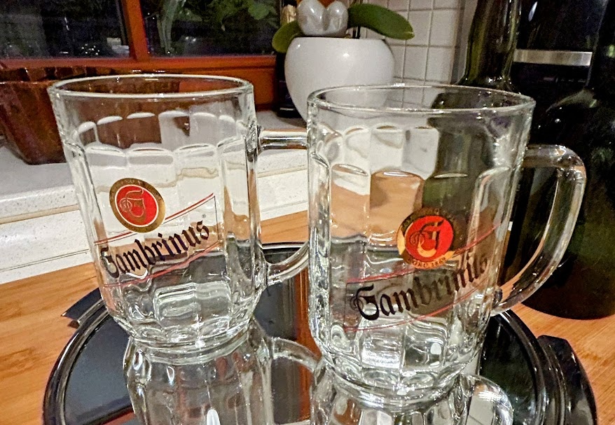 Pivní sklenice půllitry Gambrinus retro logo 2 ks