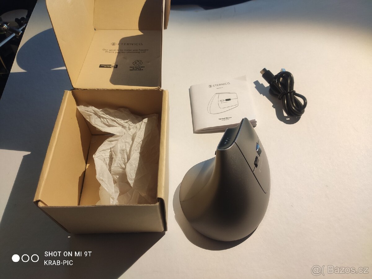 Eternico MV470 ergonomická bezdrátová stříbrná/šedá