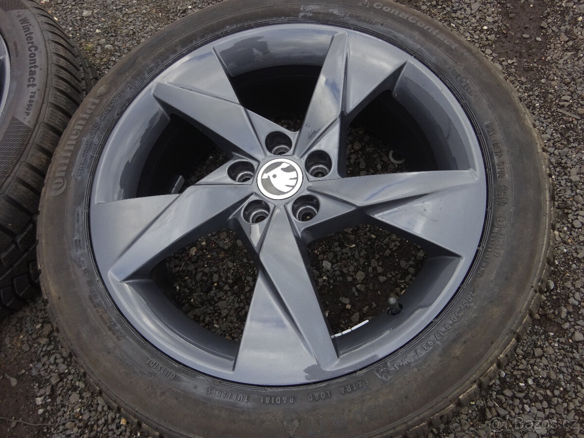 Alu kola Škoda Scala 205/50/17 zimní