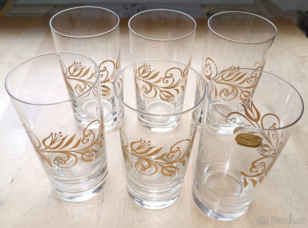 Bohemia Glass Czechoslovakia - 6 ks skleniček