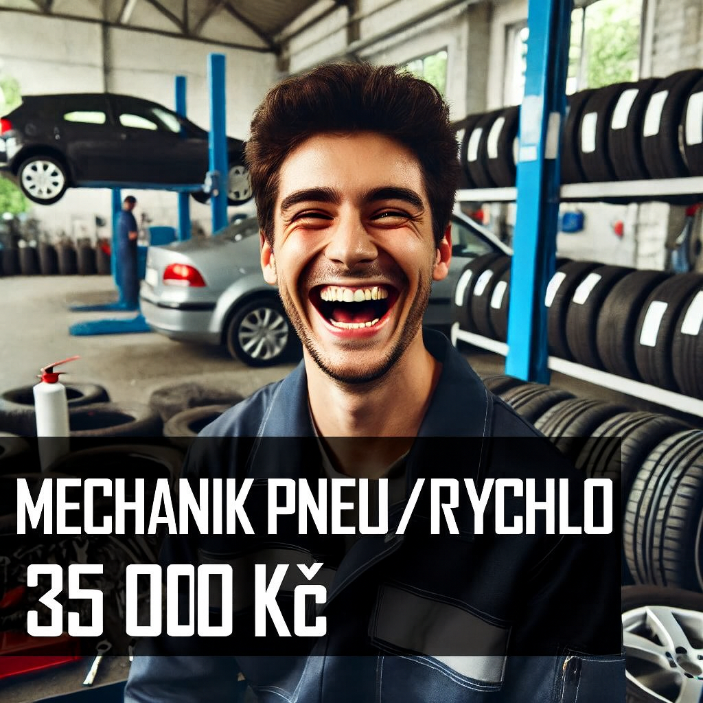 Hledáme Kolegu na Pneuservis a rychloservis – mzda 35 000 Kč