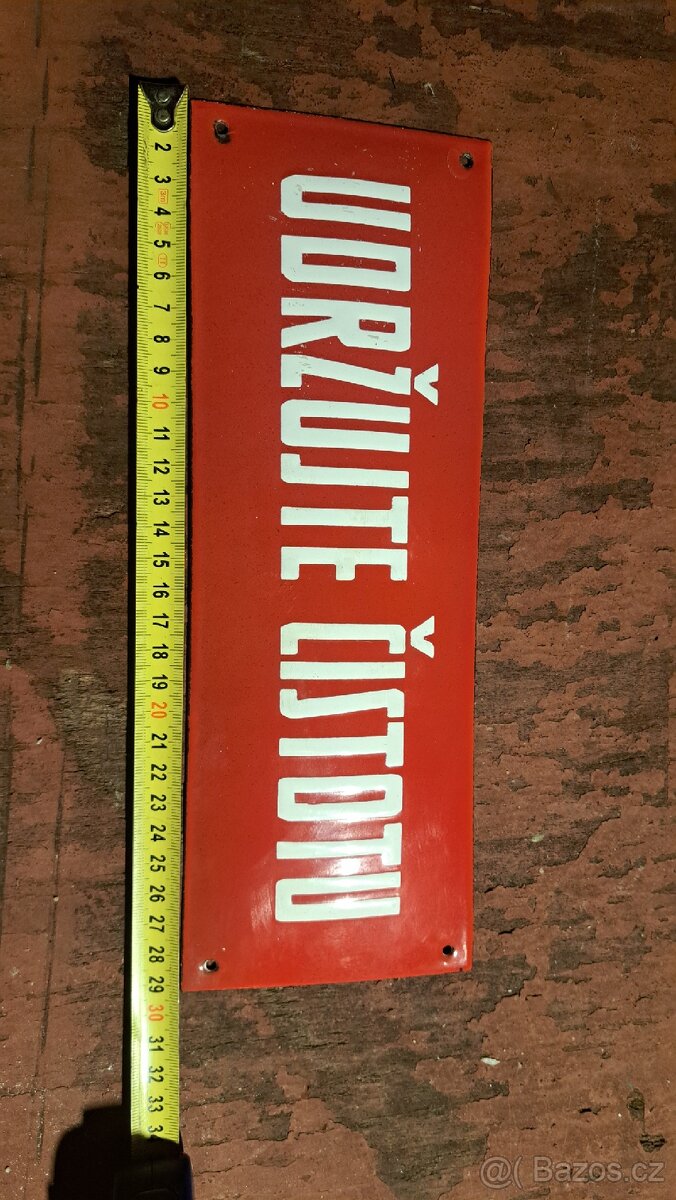 Plechová cedule smaltovaná