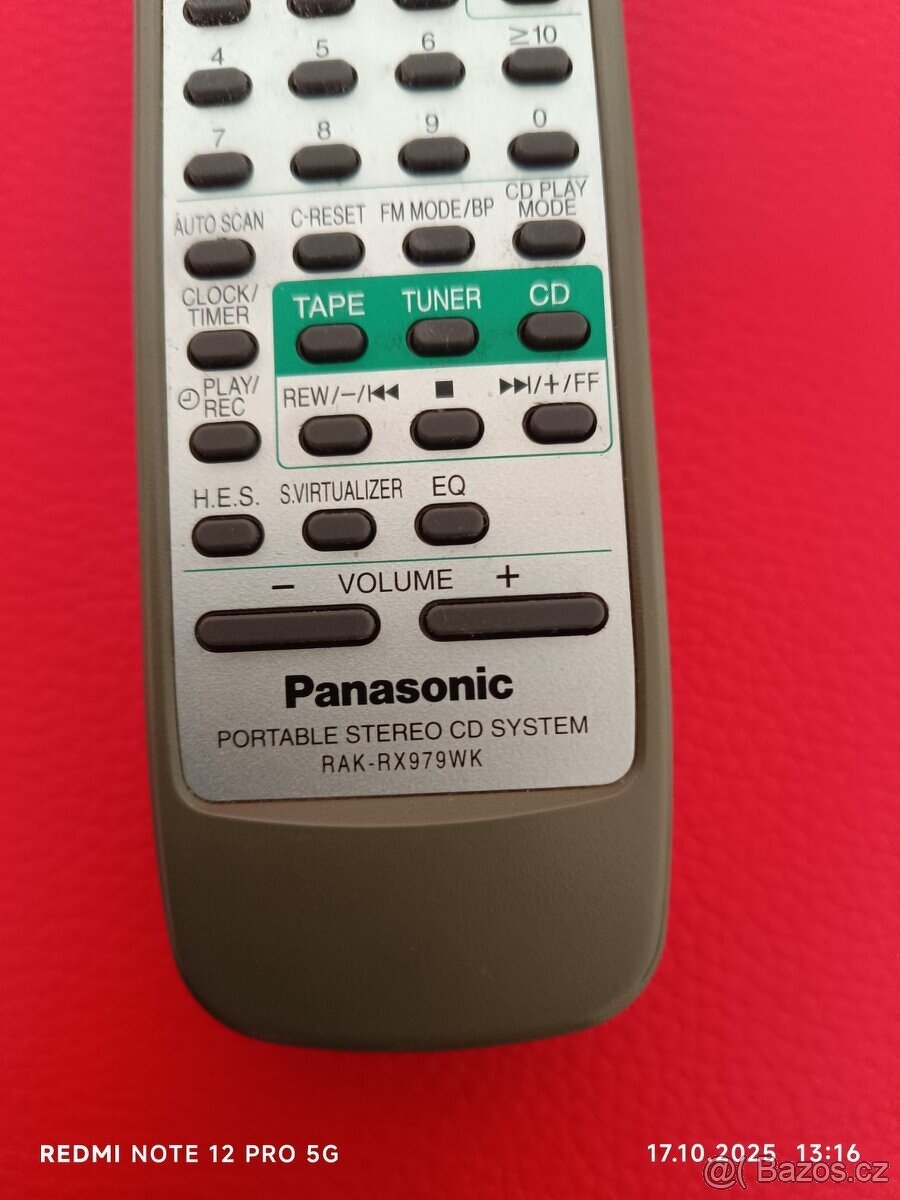 Koupím dálkový ovladač Panasonic.