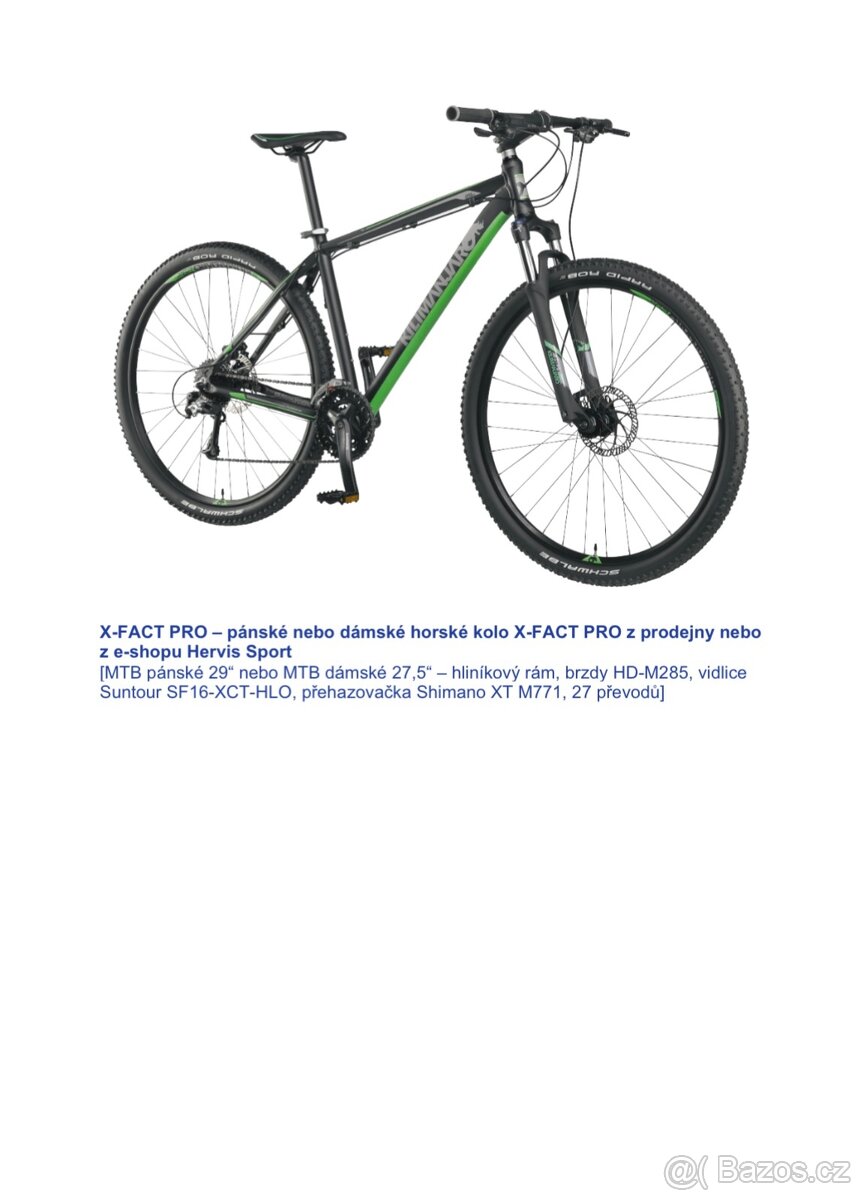 Prodám skoro nové pánské horské kolo MTB 29”