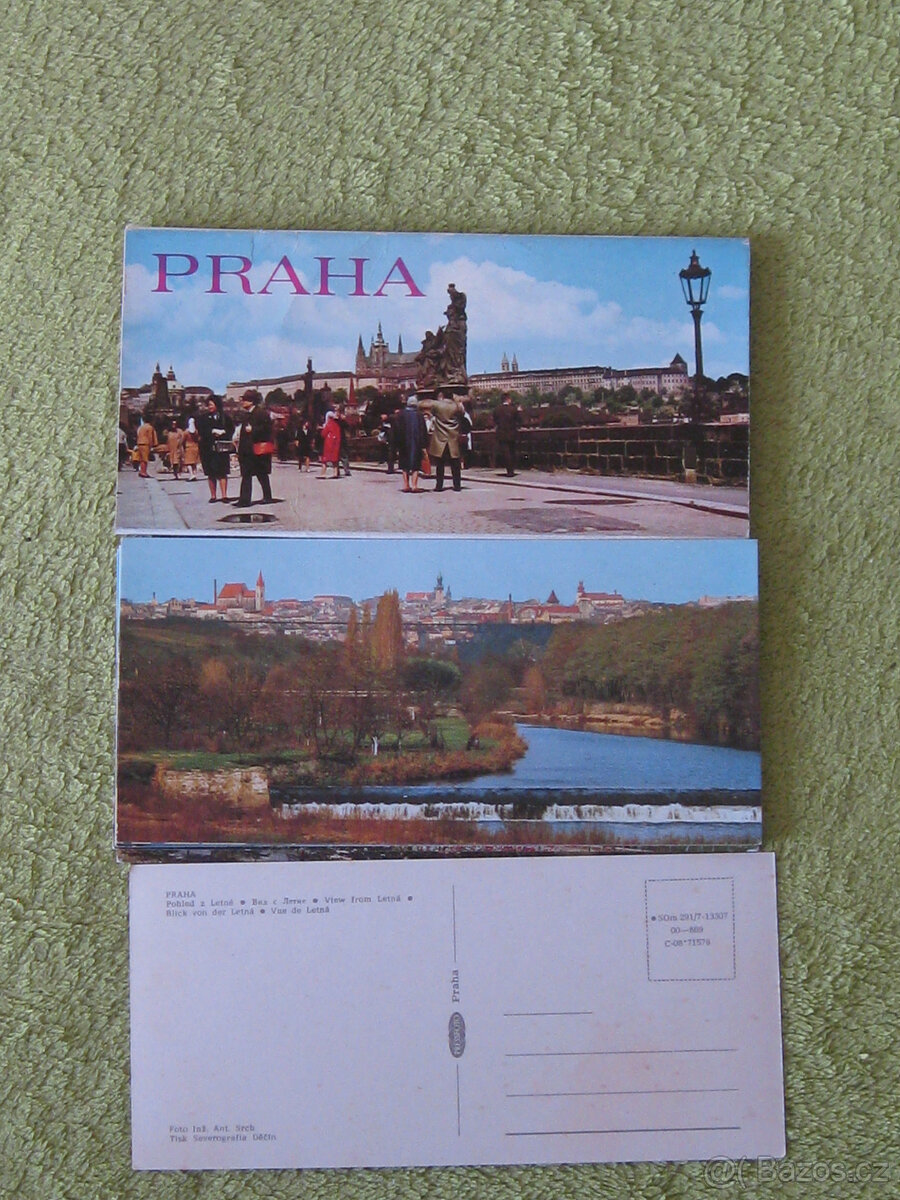 POHLEDNICE-PRAHA-soubor 7 pohlednic- Praha sedmdesátá