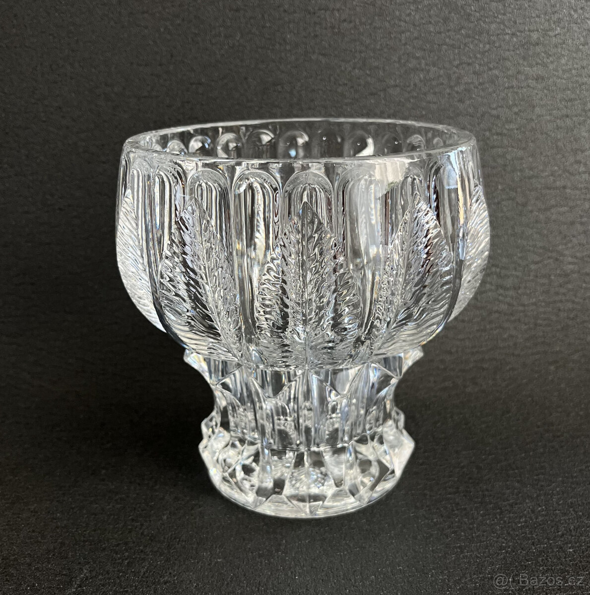Křišťálová váza Květ 15 cm, Dagmar Kudrová Poděbrady
