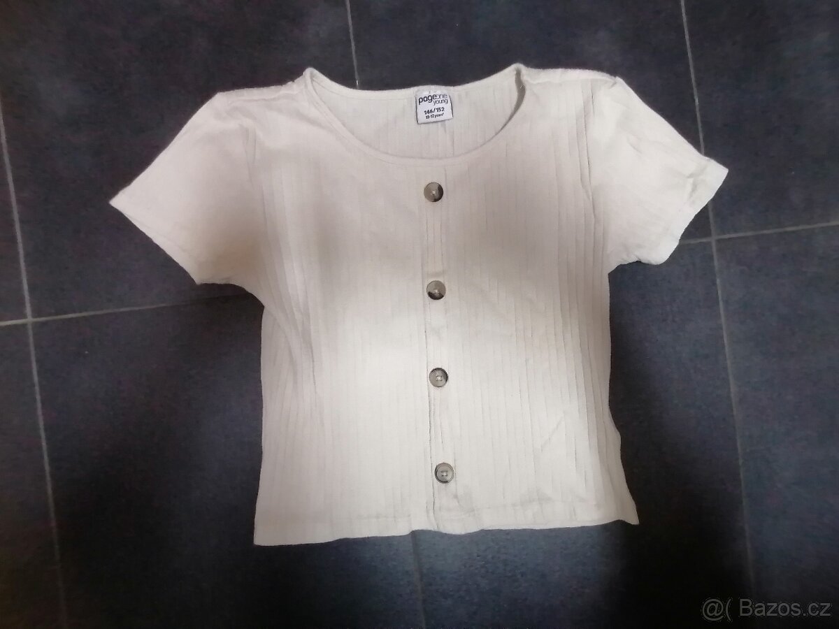dívčí cropp tričko z Takka 146/152 10-12 let top stav