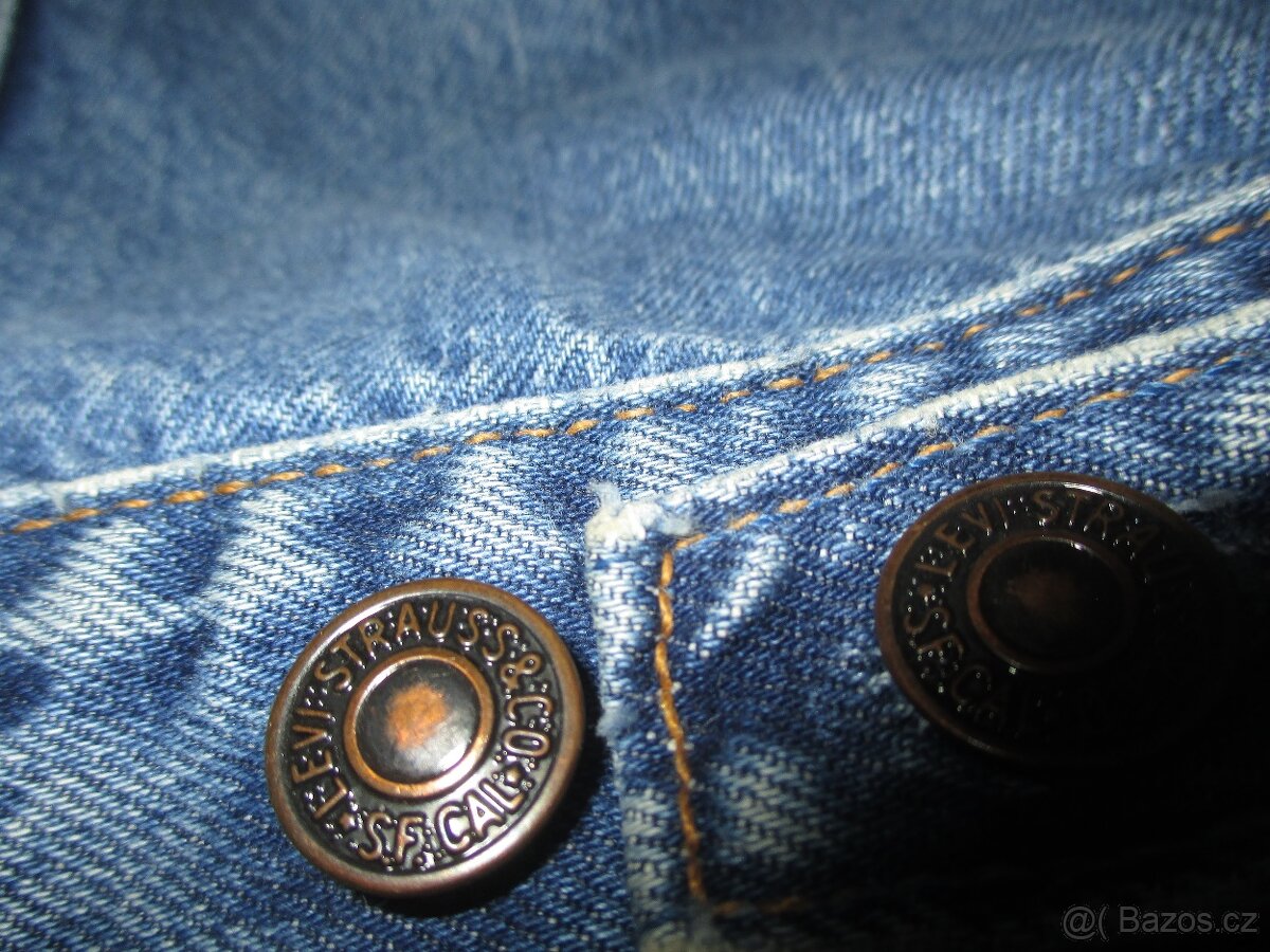 Pánská modrá riflová retro bunda original Levis -XL