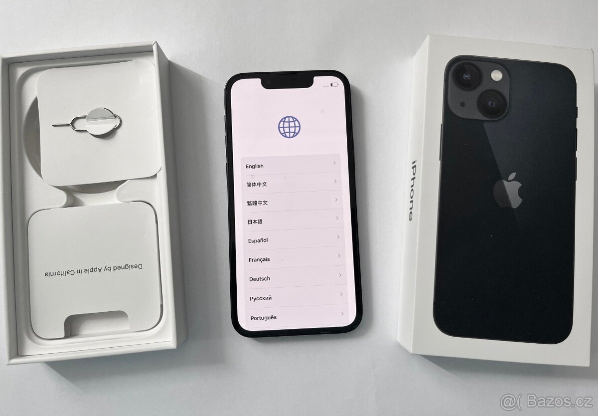 iPhone 13 mini, 128GB, černý v bezvadném stavu