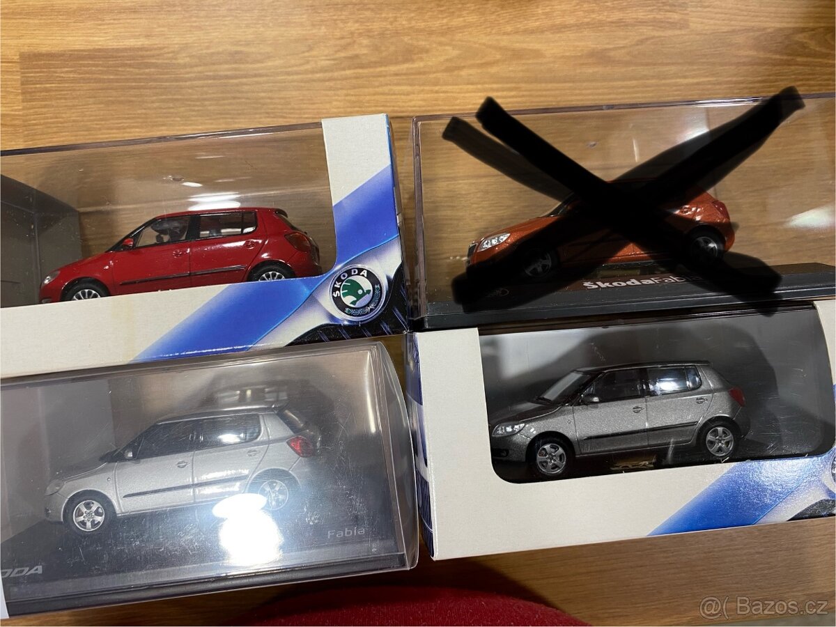 Škoda Fabia II. - model 1:43, nový, různé druhy, ABREX