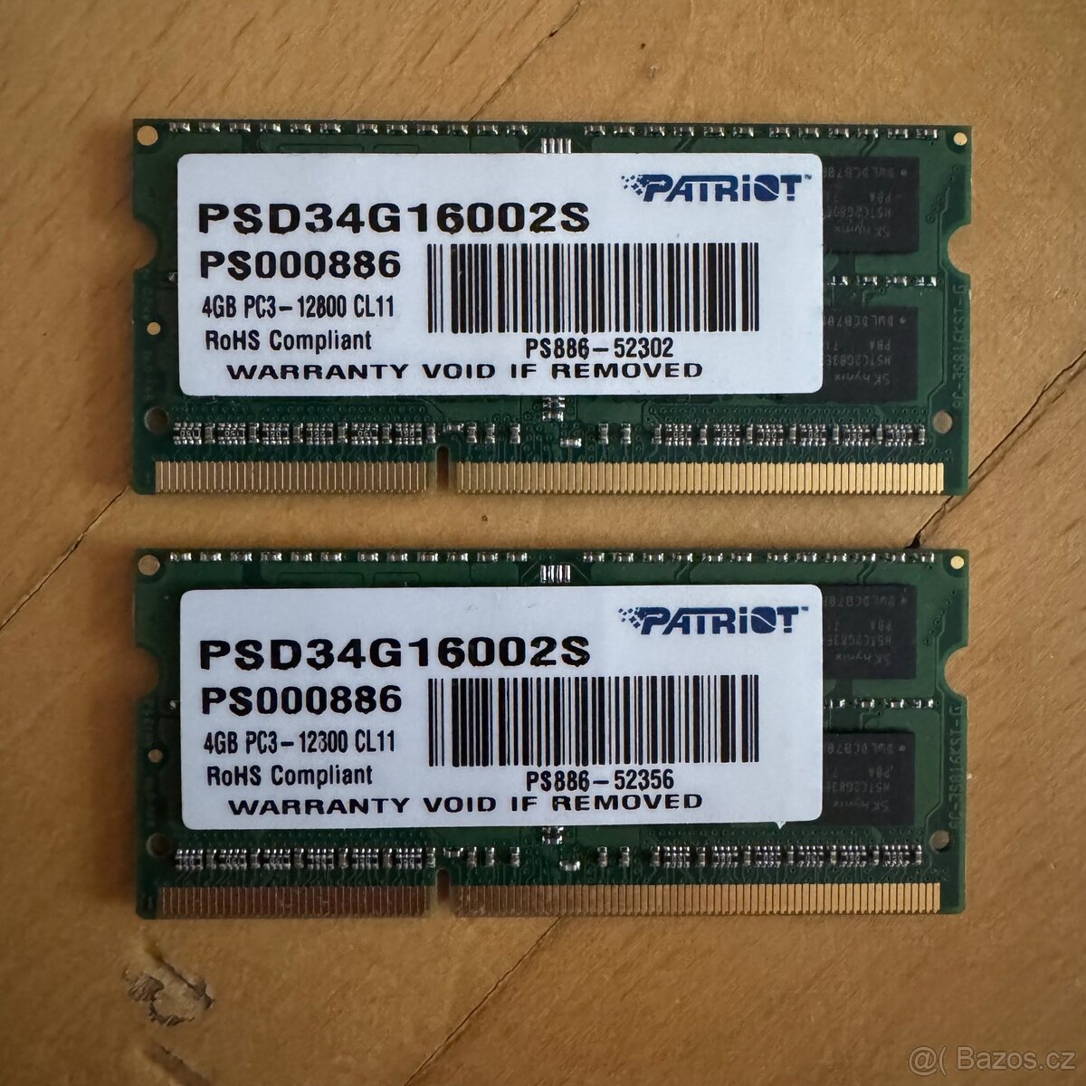 Patriot 8GB KIT (2x4GB) DDR3-1600 MHz CL11 (PSD34G16002S)