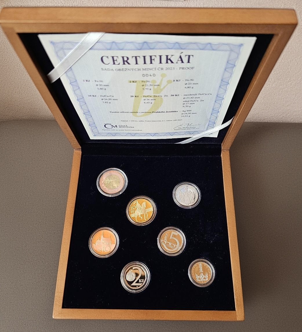 Sada oběžných mincí 2023 dřevo proof - pouze 1250