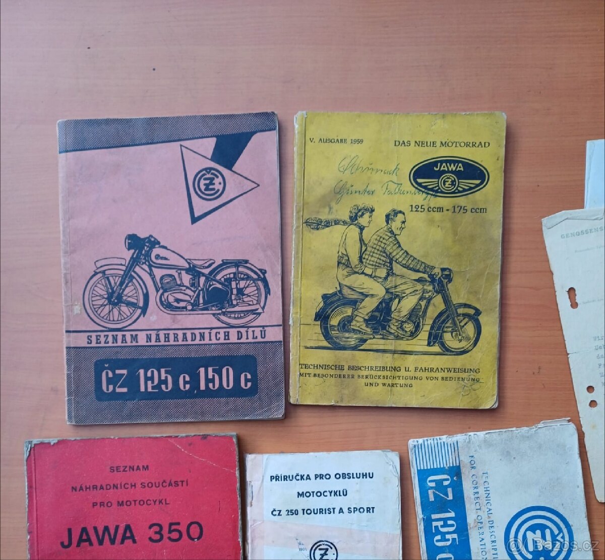 ČZ 125 C 150 C - Seznam náhradních dílů