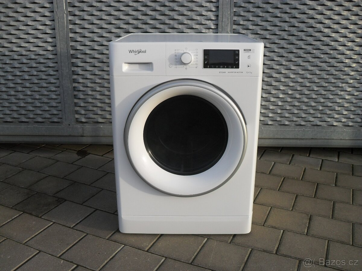 PRAČKA SE SUŠIČKOU WHIRLPOOL,VELKÁ KAPACITA 10/7KG,STÁŘÍ 2 R