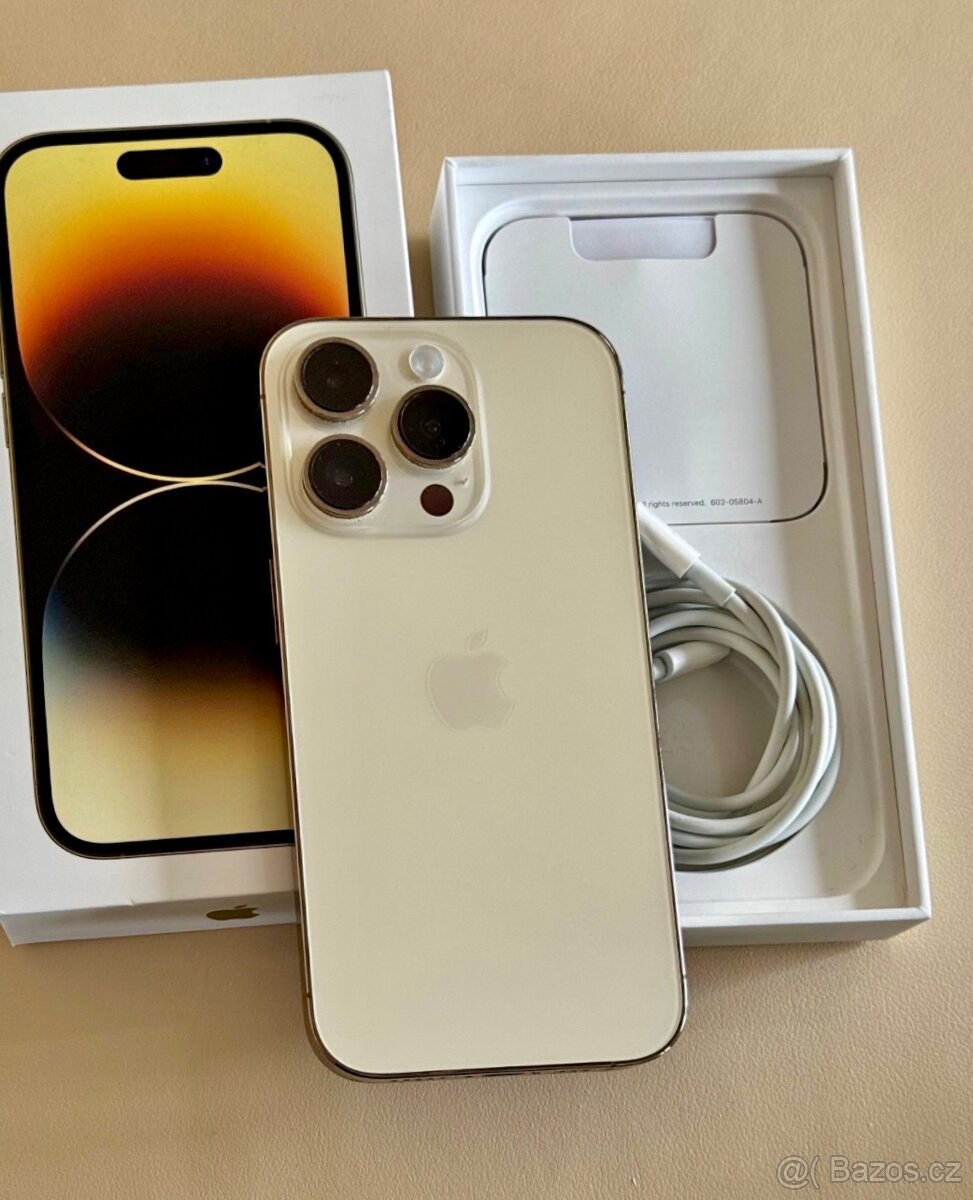 iPhone 14 Pro Gold BATERIE 100% TOP
