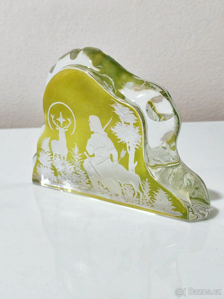 Staré skleněné těžítko/plastika